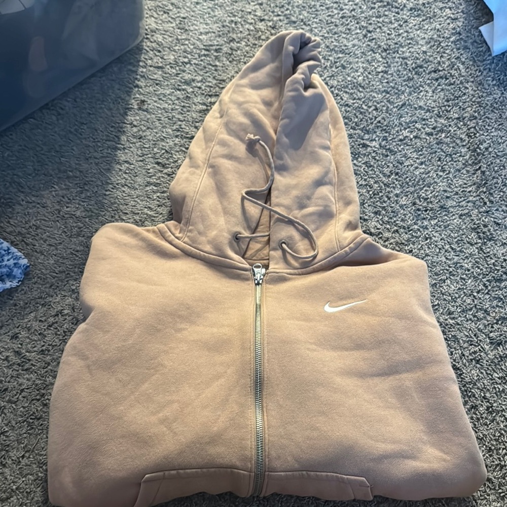 Nike Tan Zip-Up Hoodie